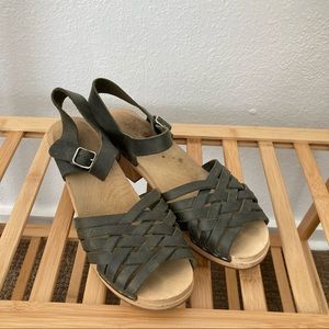 Lightly worn Green Swedish Hasbeens